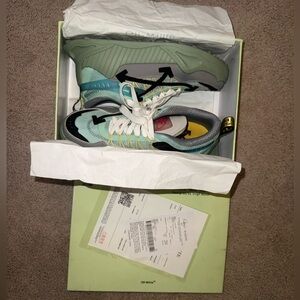 Like NewOff-White Mint and Gray Athletic Shoes